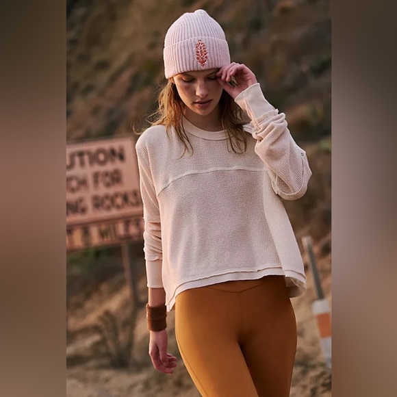 NEW Free People Movement Dream Work Layer Knitted Tee - Picture 3 of 12